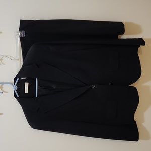 2 piece skirt suit black